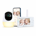 Babyphone vidéo sans WiFi – écran 4,3 pouces, caméra rotative